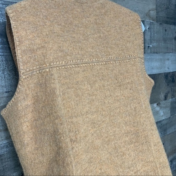 Ruby Rd. Camel 100% Wool Vest Toggle Button Size L - Picture 5 of 11